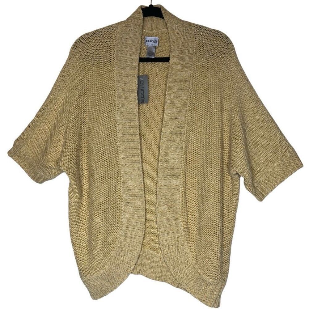 Chico’s‎ Cecile Dolman Slv Cocoon Swtr in Honeysuckle Sz 16 Coastal Grandma NWT